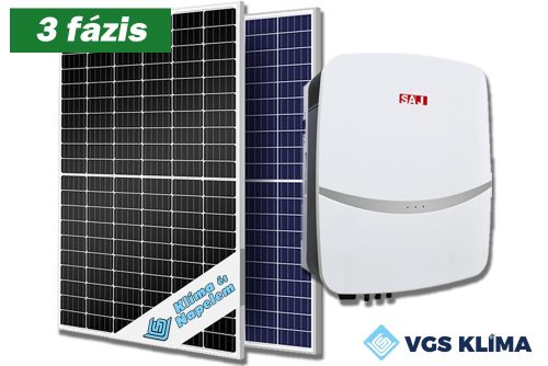 3 f zis 8 25 kWp teljes tm ny napelem rendszer SAJ invert