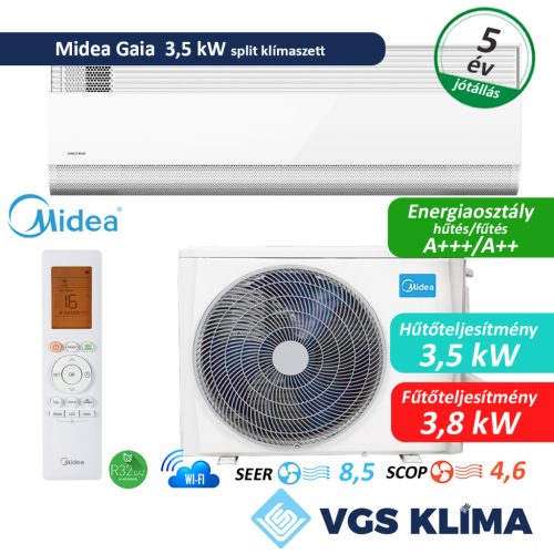 Midea Gaia 3,5 kW split klímaszett MGA-12-SP